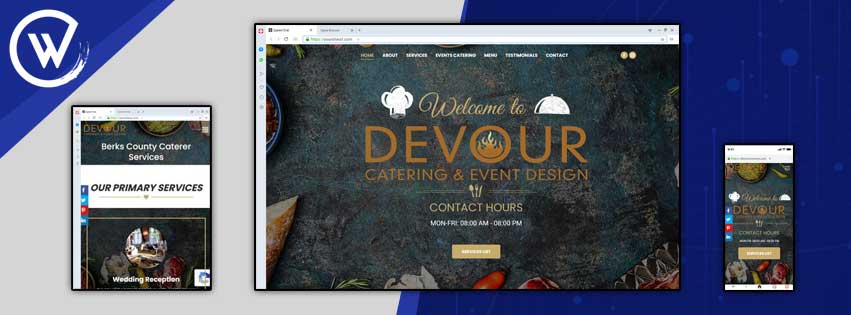 Devour Events Website Design by WebChi Marketing